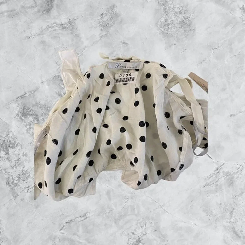 Lovers and Friends Evan Cami Bodysuit - Ivory & Black